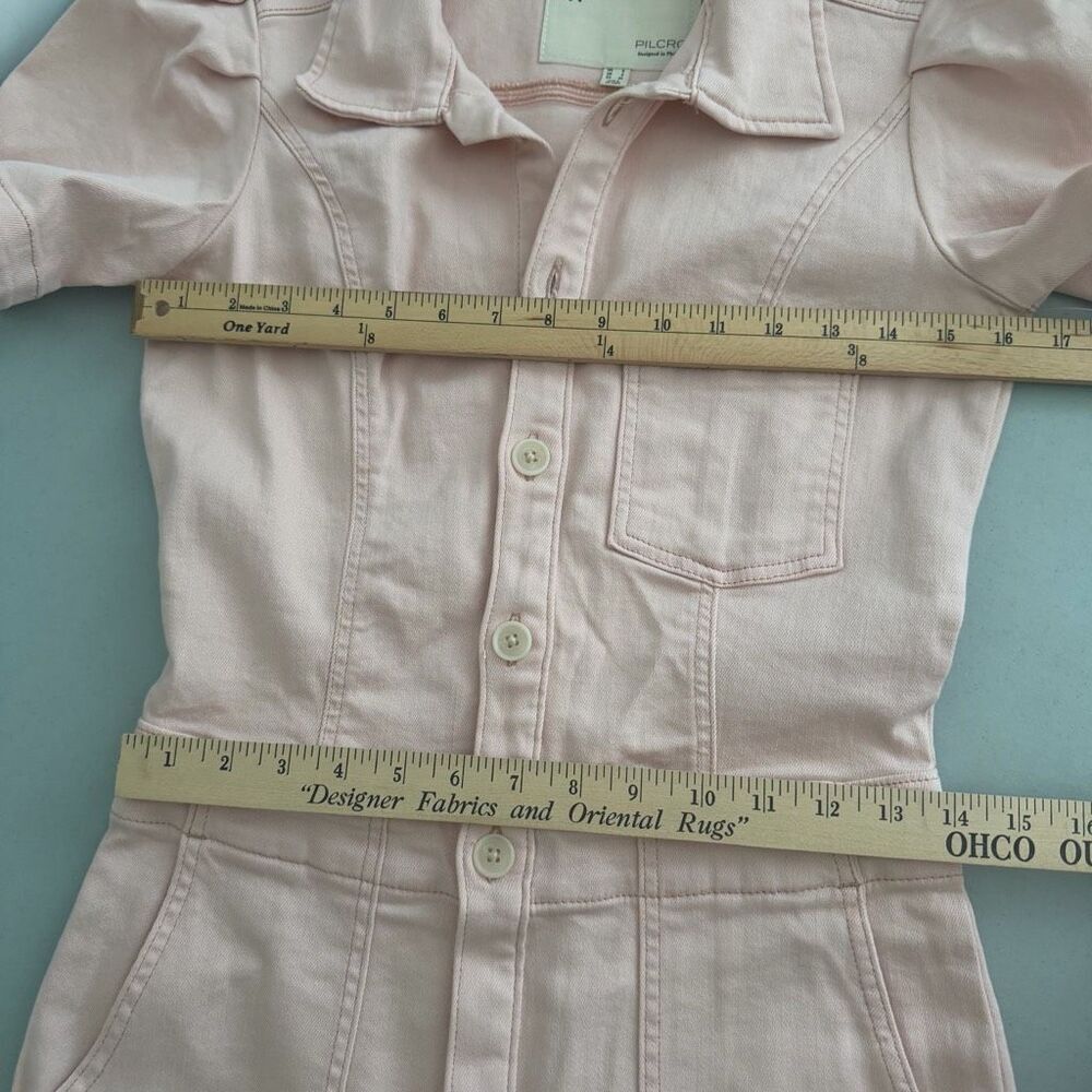 Anthropologie Pilcro The Kit Utility Romper, Pink, Size 4 NWT - Picture 9 of 14